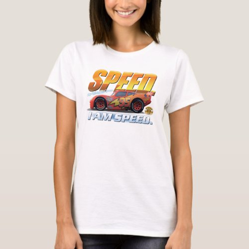 Cars Lightning McQueen I Am Speed Disney T_Shirt