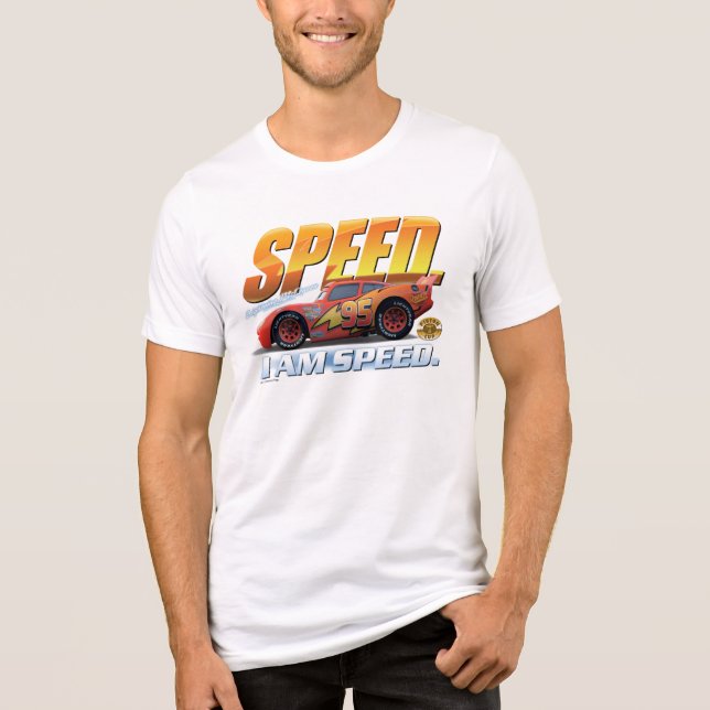 Cars' Lightning McQueen "I Am Speed" Disney Tri-Blend Shirt (Front)
