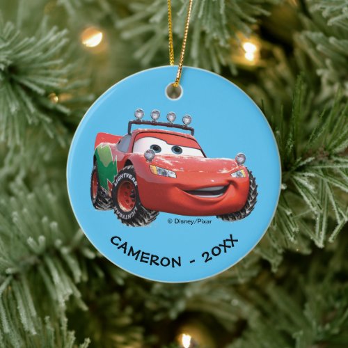 Cars  Lightning McQueen Looking Good Ceramic Ornament