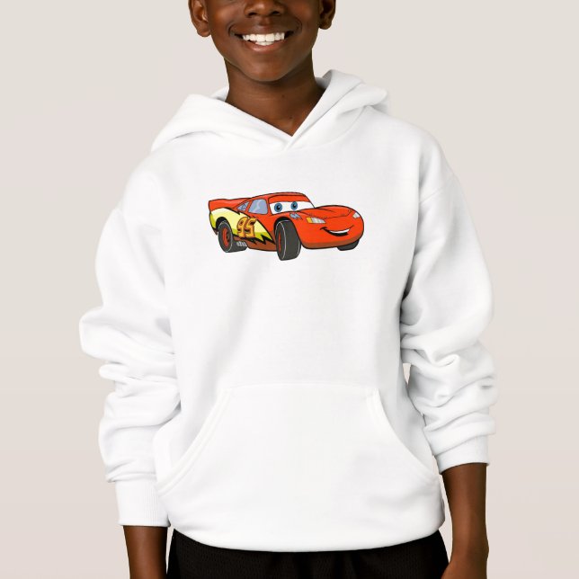 Cars Lightning McQueen Smiling Disney Hoodie (Front)