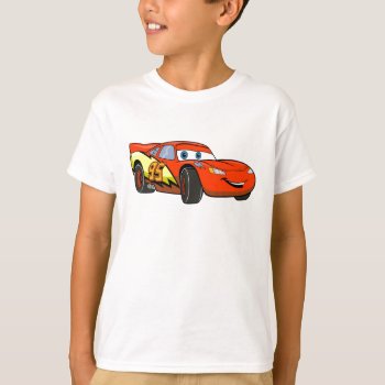 Cars Lightning Mcqueen Smiling Disney T-shirt by DisneyPixarCars at Zazzle