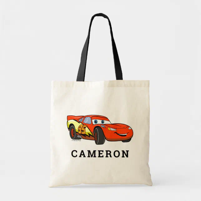Cars Lightning McQueen Smiling Disney Tote Bag | Zazzle