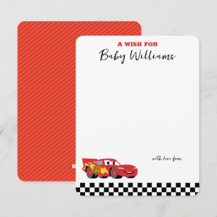 Cars Lightning Mcqueen - Wishes for baby Note Card