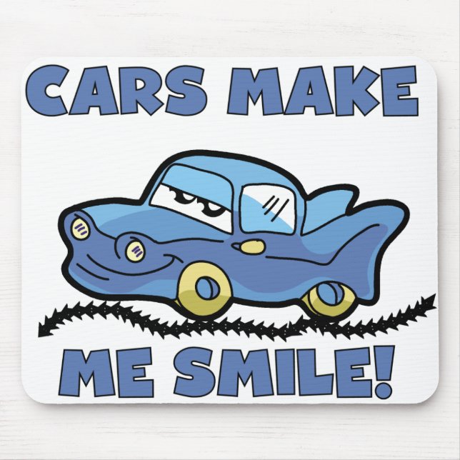 CARS MAKE ME SMILE MOUSE PAD (Front)