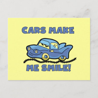 Cars Make Me Smile T-shirts and Gifts Postcard