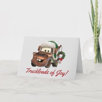 Cars | Mater In Winter Gear Holiday Card by DisneyPixarCars at Zazzle