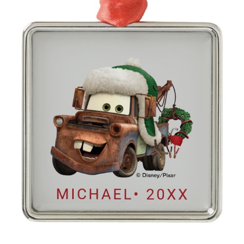 Cars | Mater In Winter Gear Metal Ornament