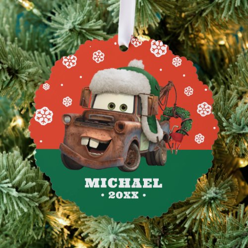 Cars  Mater In Winter Gear Ornament Card