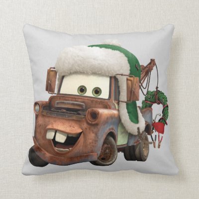 Cars | Mater In Winter Gear Throw Pillow