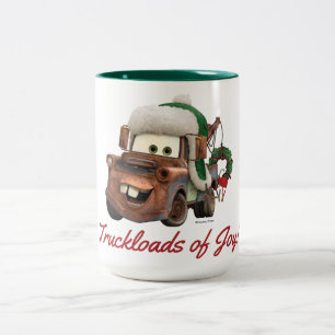 Cars   Mater In Winter Gear Two-Tone Coffee Mug