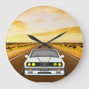 Cars Motorsport Large Clock