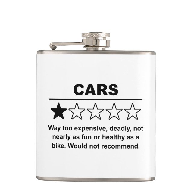 Cars One Star Rating Flask (Front)