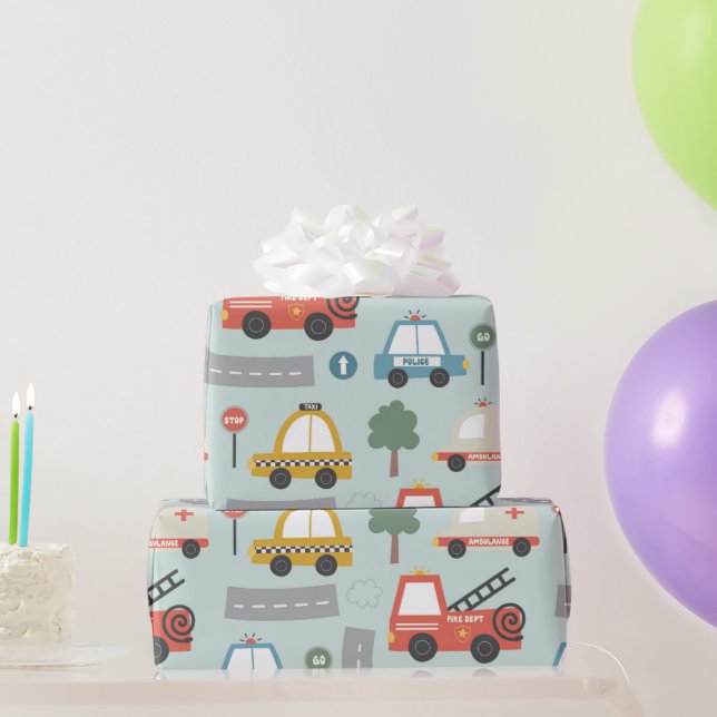 Cars Pattern kids  Wrapping Paper (Party Gifts)