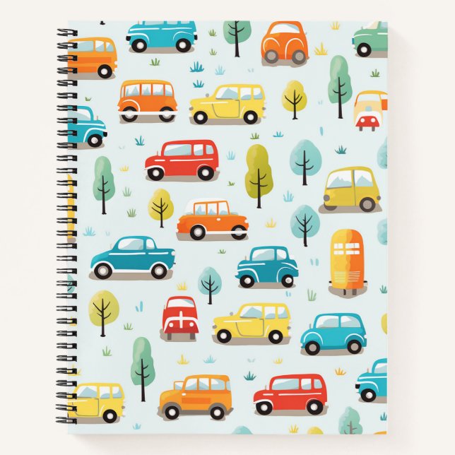 Cars Pattern Notebook (Front)