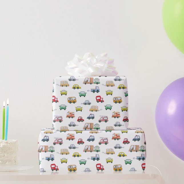 Cars Pattern Wrapping Paper (Party Gifts)