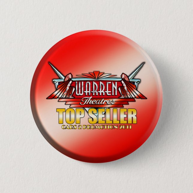 Cars Promo Top Seller Pinback Button (Front)