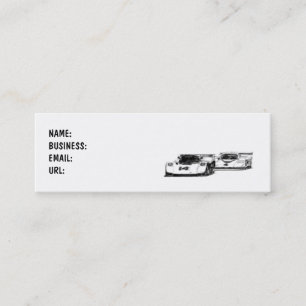 Cars - Race - Skinny - Customized Mini Business Card
