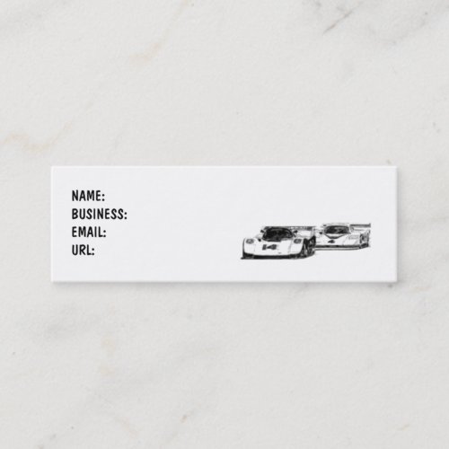 Cars - Race - Skinny - Customized Business Card