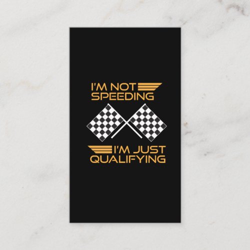 Cars Racing Gift Speeding Qualifying Racer Business Card