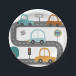 Cars road Birthday Invitation Paper Plates<br><div class="desc">Cars on the road Birthday Party.</div>
