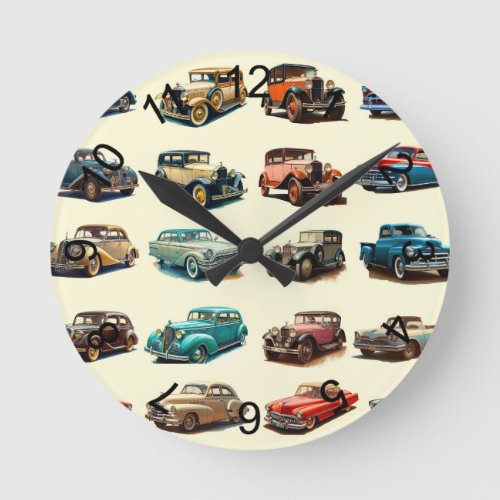 Cars Round Clock