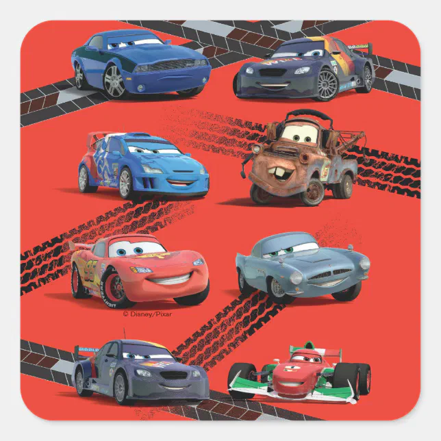 Cars Square Sticker | Zazzle