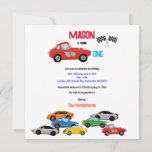 Cars themed first birthday party invitation<br><div class="desc">Customizable to suit your preferences,  our Race Car Themed Birthday Invitation promises to set the tone for an unforgettable celebration.  The cartoonish  design and high-quality printing ensure that this invitation is not just a piece of stationery but a keepsake that will be cherished for years to come.</div>