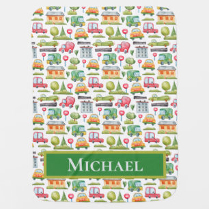 Cars Themed Personalized Baby Blanket