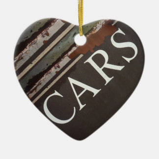 CARS Tow Truck Vintage Car Sign Ceramic Ornament