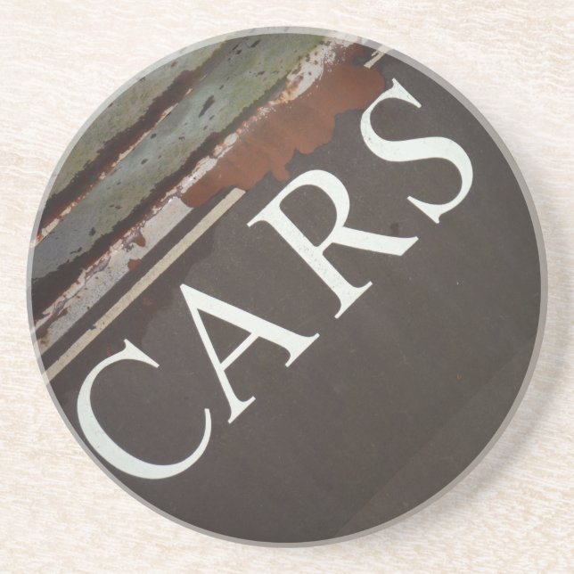 CARS Tow Truck Vintage Car Sign Drink Coaster (Front)
