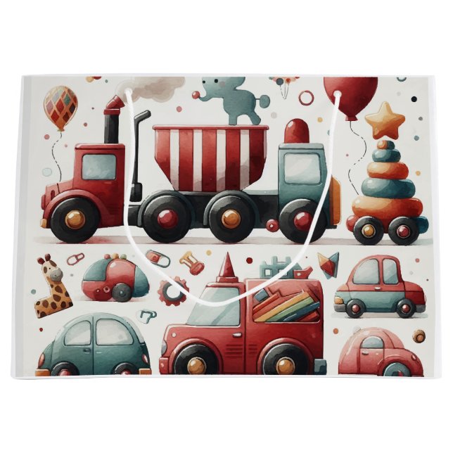 Cars toy large gift bag (Front)