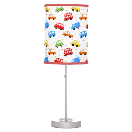 Cars Trucks Boy Nursery  Table Lamp