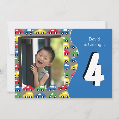 CARS &amp; TRUCKS | Boys  Birthday Party Invitation