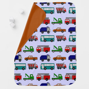 Cars, Trucks, Buses  Baby Blanket