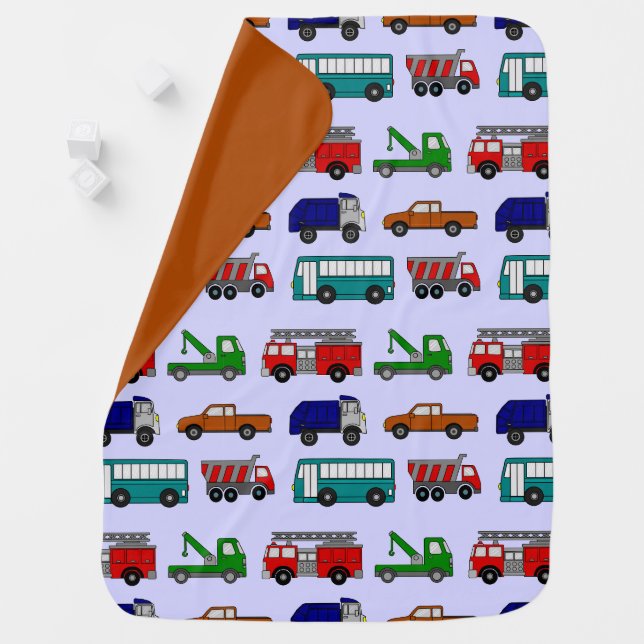 Cars, Trucks, Buses  Baby Blanket (In Situ)