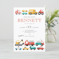 Cars & Trucks City Transportation Birthday Party