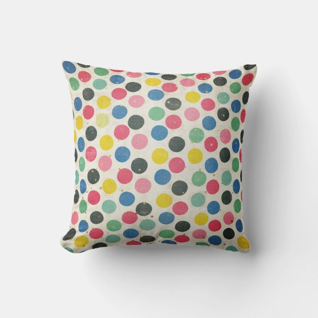 Cars with Trees on Top, Polka Dots Throw Pillow (Front)