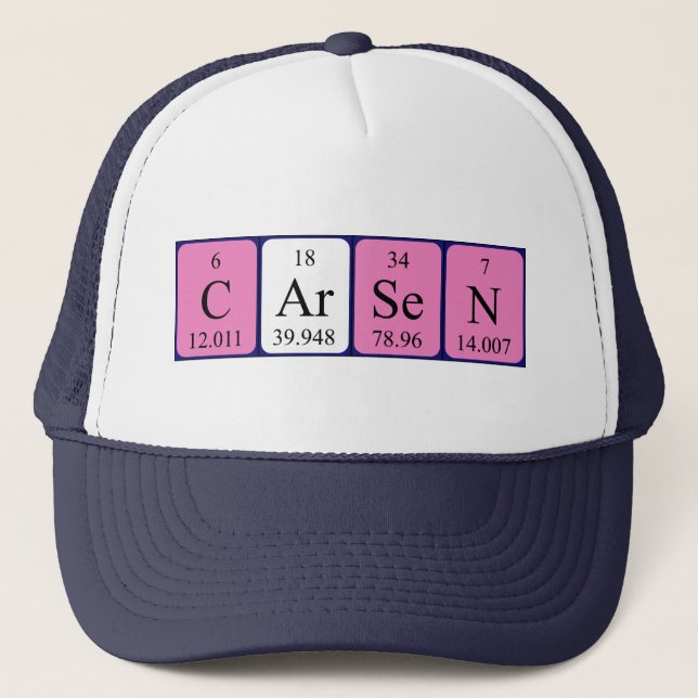 Carsen periodic table name hat (Front)