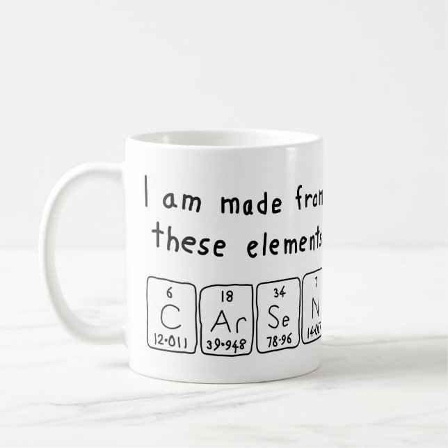 Carsen periodic table name mug (Left)