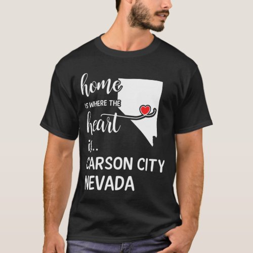 Carson City County Nevada Is Where My Heart Is Gif T_Shirt