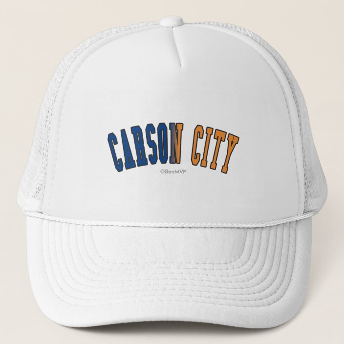 Carson City in Nevada State Flag Colors Hat