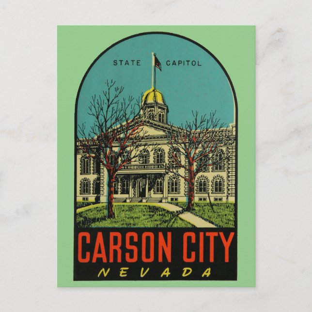 Carson City, Nevada Postcard (Front)