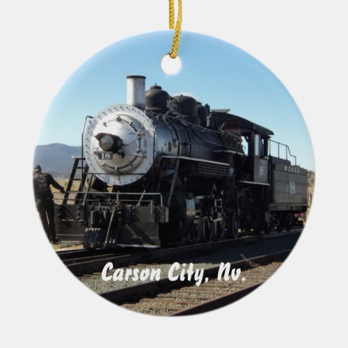 Carson City Nevada Steam Train  Ornament