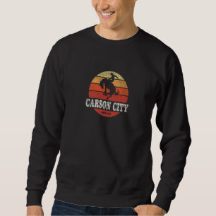 Carson City NV Vintage Country Western Retro Sweatshirt