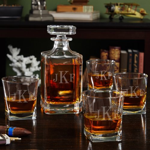 Carson Decanter Set with Set of 4 Whiskey Glasses