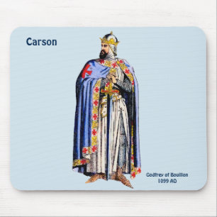 CARSON ~ Godfrey Bouillon Costume~ Personalized Mouse Pad
