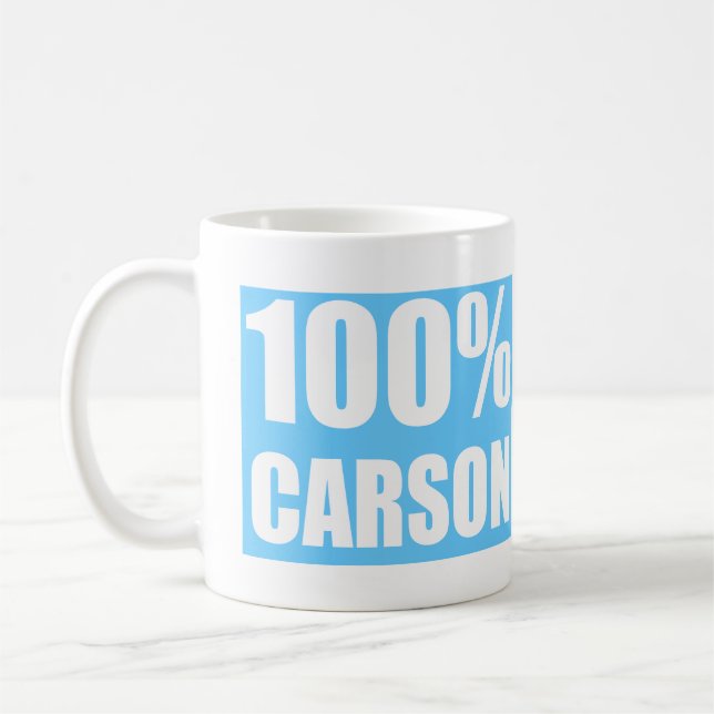 Carson name  coffee mug (Left)