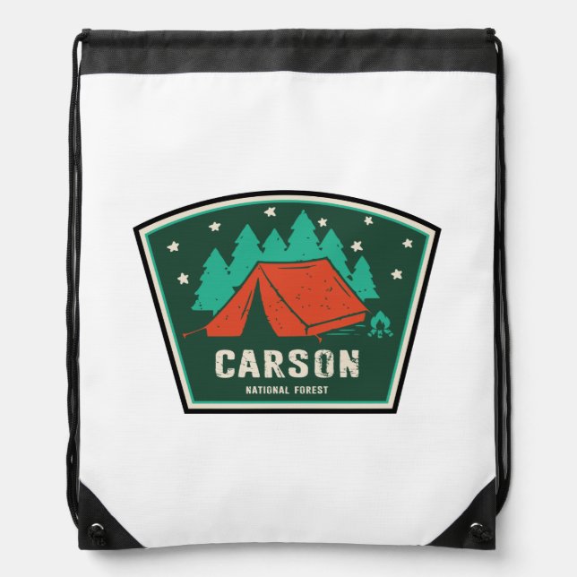 Carson National Forest Camping Drawstring Bag (Front)