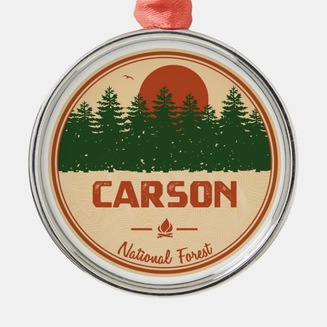 Carson National Forest Metal Ornament (Front)