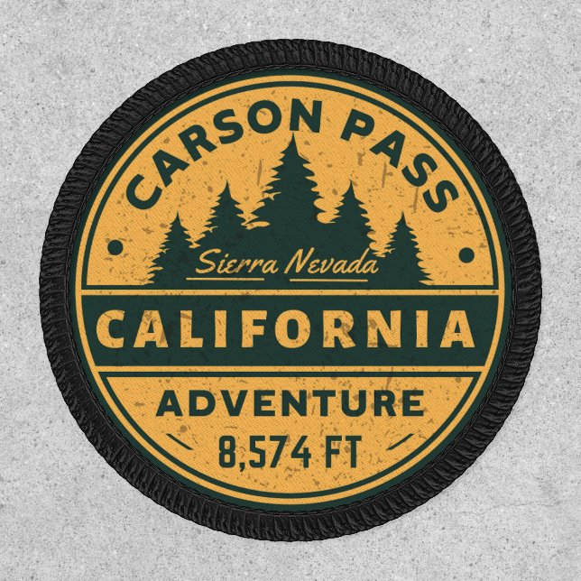 carson pass hiking california trials  patch (Front)